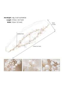 1 件优雅花环头带，适合派对、表演、主持、度假、迷人仙女风格、发饰、发环