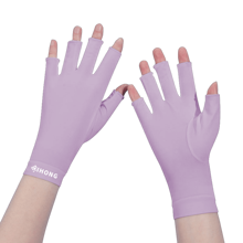 1pc Uv Protection Fingerless Gloves, Solid Color Nail Art Half Finger Summer Elastic Quick-Dry Sunscreen Gloves Suitable For Outdoor Activities