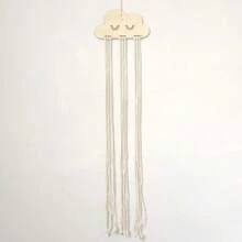 1PC Nordic Style Cloud Blossom Wooden Chips Children's Hair Clips, Headbands Storage And Sorting, Hanging Decoration, Headwear Material Pack Love Valentine