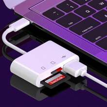 3-in-1 SD-Kartenleser OTG-Adapter 2.0/3.0 Anschluss kompatibel mit MacBook Pro Laptop PC Kamera Handye