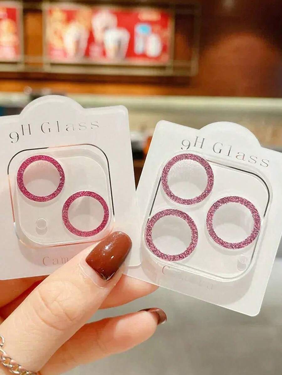 CSDZ 1片闪亮相机镜头保护膜，镜头贴纸，闪亮镜头膜，镜头玻璃保护，兼容 11/12/13/14/15 Pro Max/12 Mini/13 Mini，闪亮水晶礼物，适合生日、送给家人、朋友，镜头保护膜，手机配件，防水、防震、防摔、防刮擦，全覆盖