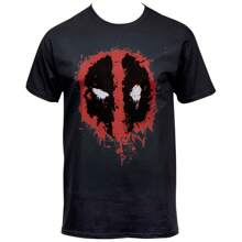 Marvel Deadpool Splatter Logo T-Shirt - Xám - Xem 1