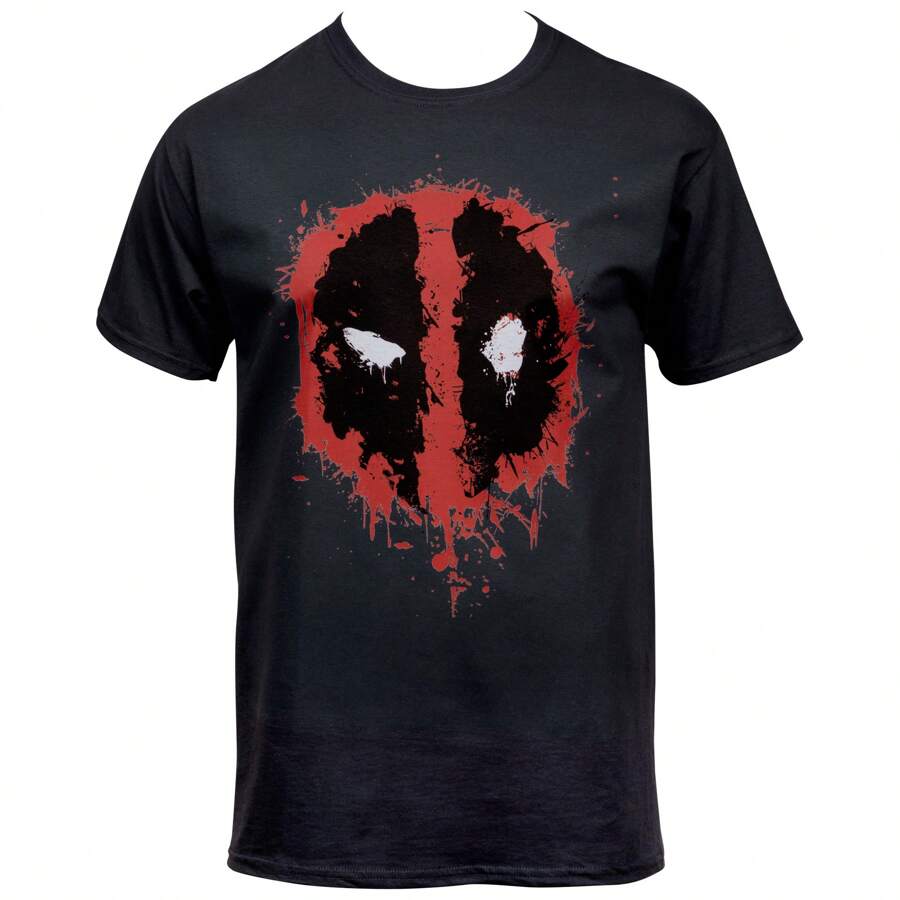 Marvel Deadpool Splatter Logo T-Shirt - Xám - Xem 1