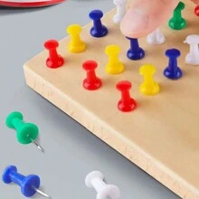 Box Of Colored Pushpins, Oversized Decorative Art Pushpins, Long Transparent DIY Creative Art Office Pins