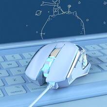 - Đồng hồ điện tử Thể thao Đồng hồ Động lực Chuột Có dây USB Im lặng Trò Chơi Văn phòng Nam Và Nữ Sinh viên Cho máy tính Bàn làm việc Quyển sổ phổ cập Cao Hiệu suất - Xanh - Màu xanh lam - Xem 1