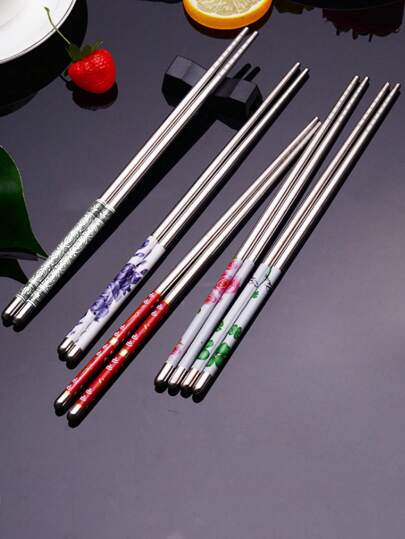 5 双不锈钢筷子、厨房、圣诞礼物