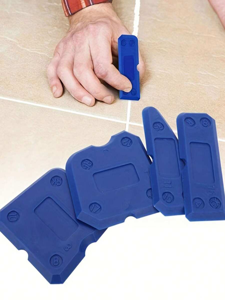4pcs/8pcs Caulking Tool Kit, Silicone Joint Sealant Spreader Spatula