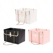 4 件/套手袋設計花卉包裝袋,長方形禮品袋 - 白色4pcs - 查看 6