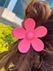1 Máy Tính Tối Giản Màu Trơn Kích Thước Lớn Thiết Kế Hoa Vuốt Tóc Kẹp Dễ Thương - Nhiều màu - Xem 12
