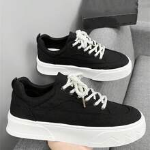 2024 New Style Men's Canvas Shoes Thick Bottom Anti-Slip Casual Low-Top Comfortable Sports Shoes