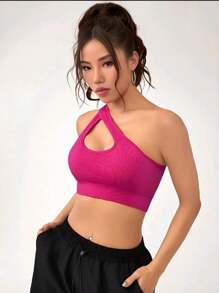 Stand Out In Your Workout: Stylish Gym Tops - 玫紅色 - 查看 1