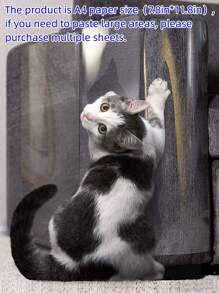 Pvc透明貓抓防禦劑,霧面可拆式黏著沙發保護套,抗刮花家具沙發保護貼,貓抓防護罩 - 無色 - 查看 1