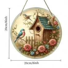1 Miếng Rustic Bằng gỗ Love Chim Treo Tag Với Chi nhánh Và Hoa Vòng hoa Dấu hiệu , A Chim In Rừng Treo tranh , Nhà nông Dấu hiệu Mặt trước Cửa Trang trí Dấu hiệu , Thủ công Đồ trang trí Cửa Hoặc Đồ trang trí treo Đồ trang trí - Nhiều màu 2 - Xem 2
