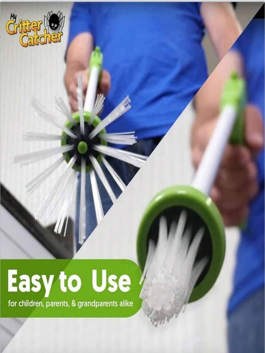 1只蜘蛛和昆蟲抓取鉗子,攜帶方便的捕捉工具,適用於捕捉蜘蛛、蟑螂和昆蟲