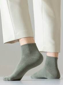 5 双男士短袜，适合春秋季，简约设计，防滑，舒适透气，夏季，适合健身 - 彩色 - 查看 3