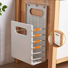 1pc Wall-Mounted Folding Laundry Hamper Large Capacity Plastic Dirty Clothes Basket For Household Laundry Room Storage No-Drill