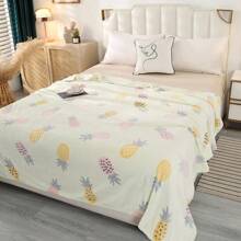 1pc Multi-Color Pineapple Pattern Blanket, Suitable For Bedroom Sofa All Seasons