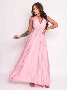 Women Dresses - Baby Pink - View 4
