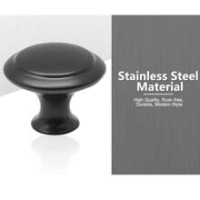 10 Packs Mushroom Knobs, Stainless Steel Dresser Knobs,  Round Drawer Knob Pull Handle With Mounting Screws For Chest Cabinet Cupboard Drawer - Multicolor - View 6