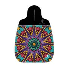 Lixeira Lixinho de Carro vários modelos Mandala - Mandala Ornamental Roxo Laranja - Visão 1