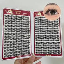 320入組13-14mm 自然黑色人工睫毛,32排漸長增卷,柔軟,十字型樣式,輕盈,可重複使用,每日佩戴和通勤化妝必備,人性化設計緊貼眼部,自然、放大和卡通化效果,對敏感肌膚溫和 - C - 查看 13