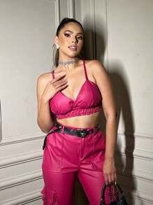 Women Two-Piece Outfits - Bụi hồng - Xem 3