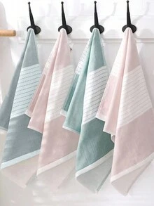 2件套裝[1條浴巾+1條毛巾]香氛紗巾浴巾組，快速吸水且高度吸收水分的浴室毛巾，適用於淋浴和洗臉毛巾 - 灰色 - 查看 4