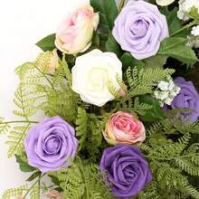 Artificial Flower Roses, 7/12/17/22/27pcs Real Touch Fake Foam Roses For Valentine's Day DIY Bouquets Wedding Party Baby Shower Home Decorations, Valentine Day, Gift Gifts Birthday Graduation