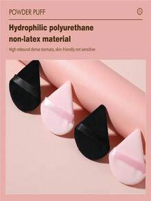 春季三角形粉色化妆海绵 10 件套，混合化妆工具，适用于面部和细节，女士和女孩化妆配件，化妆品应用工具 - 彩色 - 查看 3