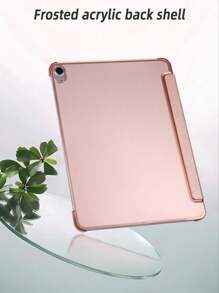 Pink Phone Case 1pc Silk Texture Rose Gold Tablet Protective Case With Wake/Sleep Function, Suitable Compatible With Ipad Mini 4/5/6/9.7/10.2/10.5/Air4/Air5/10th/10.9/Pro 11"/Air 11"(M2)/Pro 11"(M4)/2024/IPad Air 11-Inch(M3) 2025/IPad(A16) 11 Inch 11th Generation 2025, Casual Design