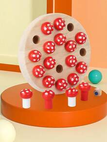 Children's Fun Board Game, Wooden Carrot Color Memory Chess Toy, Intelligence Game Toy, Parent-Child Interaction Game, Thinking Training Board Game - Apricot - View 4