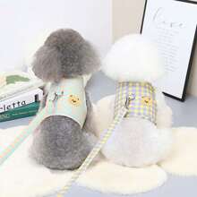 Mới Mùa xuân/Mùa hè Quần áo thú cưng Đối với Teddy , Chó phốc sóc , , Dễ thương Gấu Thiết kế kẻ sọc Ngực Và Trở lại - Màu tím - Xem 8