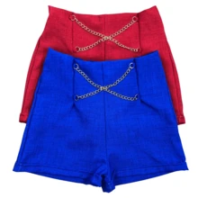 Women Shorts - 紅色 - 查看 2