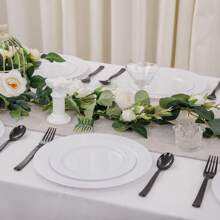 400PCS Resuable Black Plastic Spoons And Forks - Black Plastic Silverware Set Forks And Spoons Black Cutlery - 200 Black Forks, 200 Black Spoons For Party, Birthday, Wedding, For Christmas Party - Black - View 5