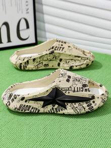 Dép nam thể thao đế dày chống trượt thời trang mới, dép đi trong nhà, thoáng khí, chống trượt, chống mồ hôi, chống mài mòn, thích hợp để mặc trong nhà, ngoài trời, tắm và đi biển. - Màu Khaki - Xem 4