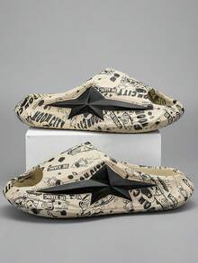 Dép nam thể thao đế dày chống trượt thời trang mới, dép đi trong nhà, thoáng khí, chống trượt, chống mồ hôi, chống mài mòn, thích hợp để mặc trong nhà, ngoài trời, tắm và đi biển. - Màu Khaki - Xem 1