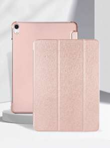 Pink Phone Case 1pc Silk Texture Rose Gold Tablet Protective Case With Wake/Sleep Function, Suitable Compatible With Ipad Mini 4/5/6/9.7/10.2/10.5/Air4/Air5/10th/10.9/Pro 11"/Air 11"(M2)/Pro 11"(M4)/2024/IPad Air 11-Inch(M3) 2025/IPad(A16) 11 Inch 11th Generation 2025, Casual Design