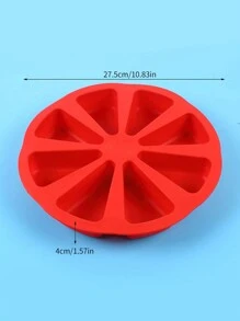 1个硅胶三角蛋糕模具，8孔硅胶蛋糕托盘切片模具/三角蛋糕托盘披萨盘，玉米面包模具和肥皂模具，适用于烤箱和电压力锅DIY烘焙工具，红色，情人节派对，家居装饰，家居礼品 - 紅色 - 查看 13