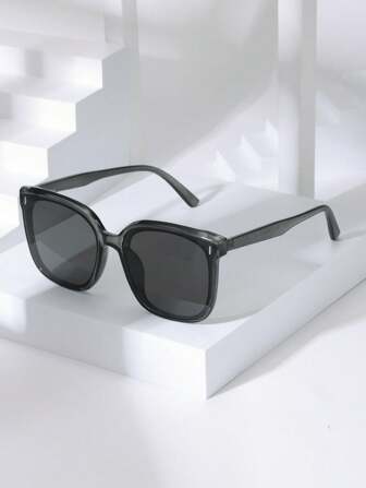 1pc Stylish Black Square Framed Glasses For Men Casual Beach Accessories Glasses Shades