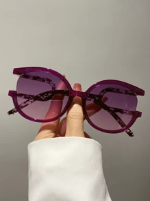 New Retro Big Frame Round Fashion Fashion Glasses, Party Eyewear For Women, High-End Street Style For Summer Beach Vacation,Outdoor,Travel