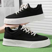 2024 New Style Men's Canvas Shoes Thick Bottom Anti-Slip Casual Low-Top Comfortable Sports Shoes