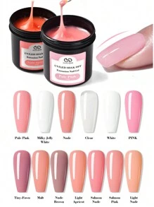 5.29 Ounces Of Nail Extension Gel French Acrylic Gel Immersion UV LED Nude Pink - Perfect For French Nail Art, Hard Gel Formula, Long-Lasting, Nourishing Ingredients, Nail Art Accessory