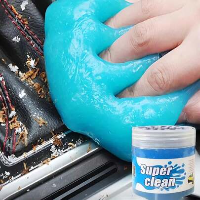 1pc Large Capacity Car Cleaning Gel: Magic Dust Remover, Glue Remover And Keyboard Cleaner - Car Cleaning Accessories, Spotless Bicycle! Auto Parts And Men's Gift Products Are Randomly Shipped In Both Chinese And English Packaging.