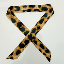 1 件 95 厘米豹纹轻质窄围巾，适合女士，可用作颈巾、头带或腰带优雅头巾、发带、头带，非常适合装扮您的外观 - A - 查看 13