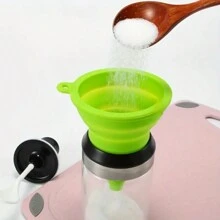 1pc Silicone Collapsible Funnel - Kitchen Gadget For Easy Liquid Transfer
