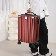 3入組行李箱，包括20英寸登機箱，托運箱，男士化妝包，高端感覺，大容量行李箱，適用於旅行，學校，假期，蜜月，留學，女士，男孩，女孩，學生，是禮物的理想選擇 - 酒紅色 - 查看 3