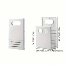 1pc Wall-Mounted Folding Laundry Hamper Large Capacity Plastic Dirty Clothes Basket For Household Laundry Room Storage No-Drill