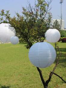 5 件 10 英寸/25.4 厘米白色风格纸灯笼婚礼灯笼纸灯罩节日派对用品 - 白色 - 查看 4