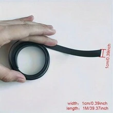 1m Self-Adhesive Magnetic Tape, Flexible Magnet Strip - Black - View 2