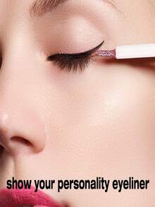 Delineador de ojos con brillo, Delineador de ojos con brillo dorado  Delineador de ojos con brillo Eyeliner de color plata con efecto duradero Delineador de ojos metálico brillante - Wild Thoughts - Ver 4